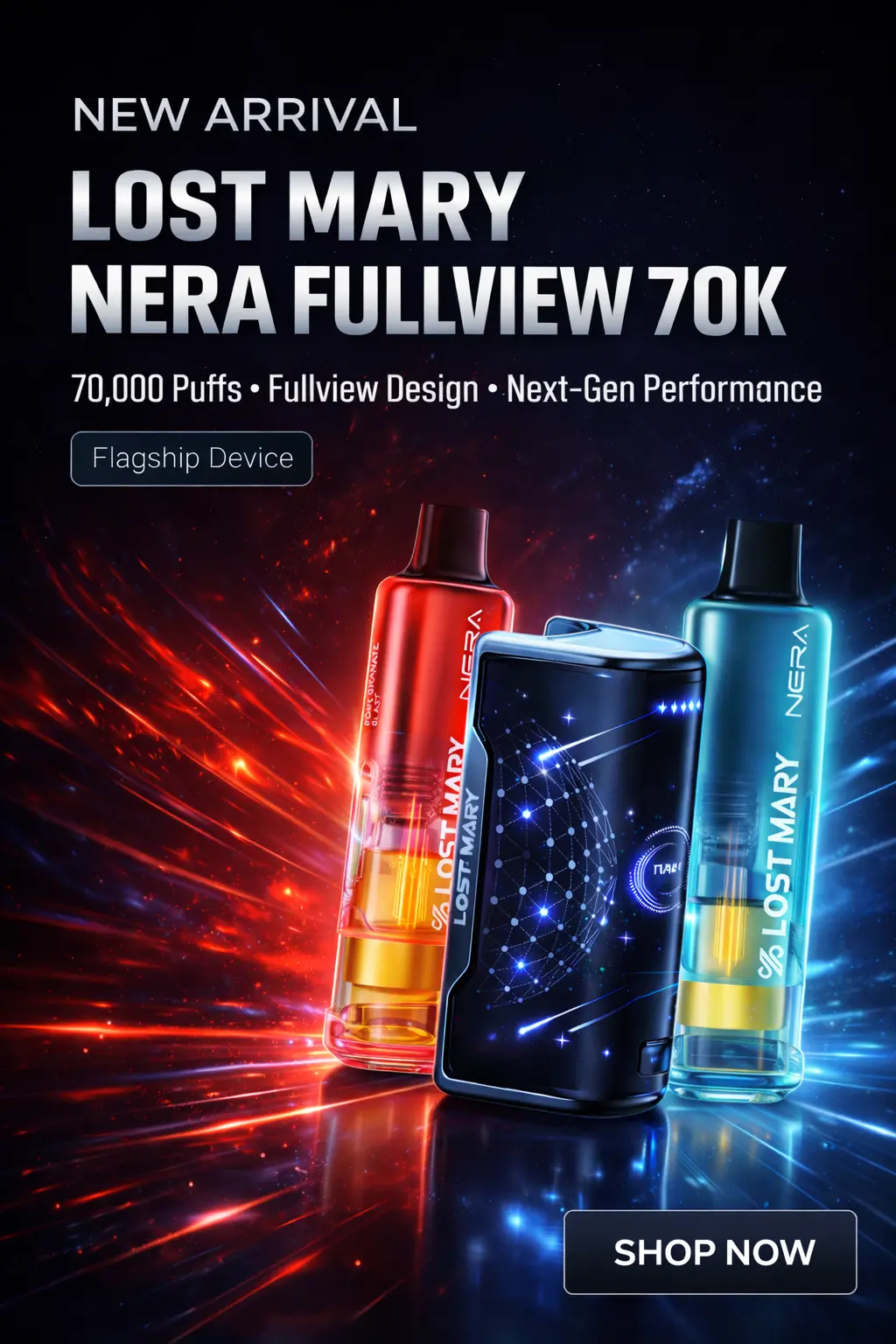 Lost Mary Nera Fullview 70K - 70,000 Puffs Flagship Device
