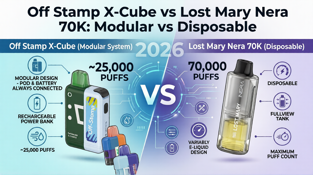 Off Stamp X-Cube vs Lost Mary Nera 70K: Modular vs Disposable